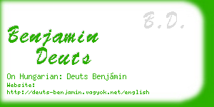 benjamin deuts business card